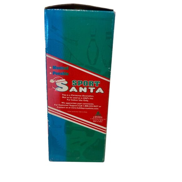 NIB Holiday Time Tennis Sport Santa Musical 1998 Christmas vintage collectable - Picture 7 of 11